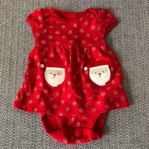 🎅🏼baby girl CARTERS Santa onesie🎅🏼